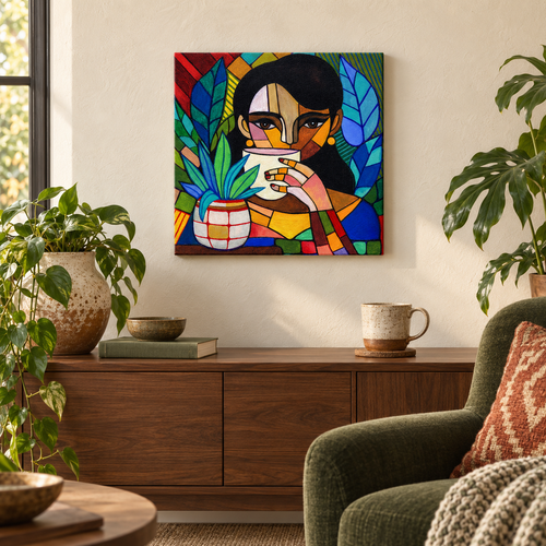 Girl with a Cup — Canvas Print