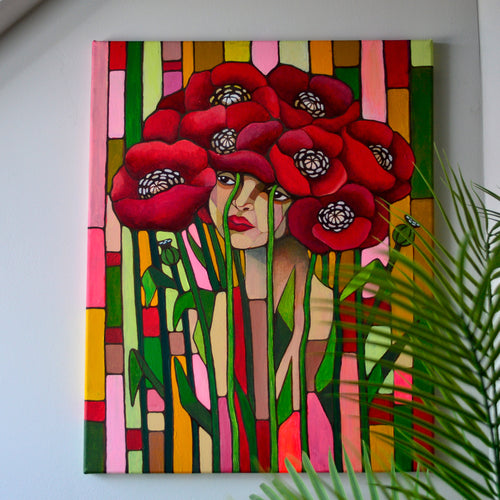 Red Poppy - Original Acrylic Painting