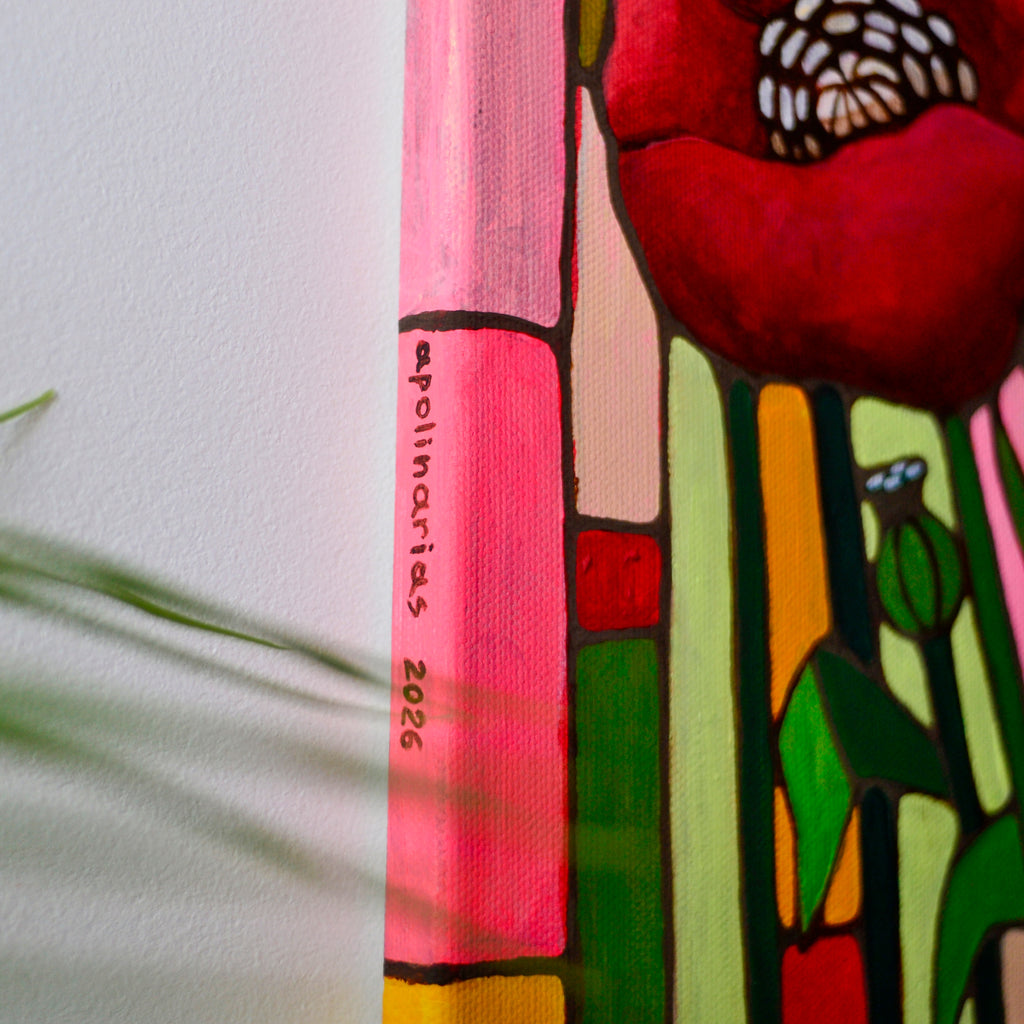 Red Poppy - Original Acrylic Painting