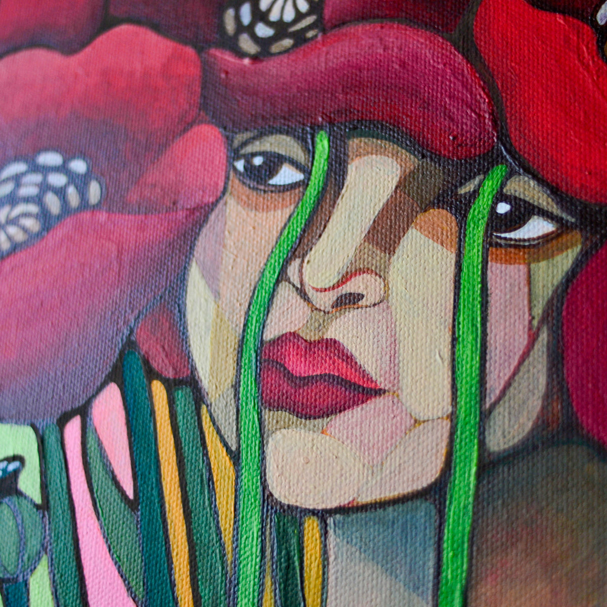Red Poppy - Original Acrylic Painting