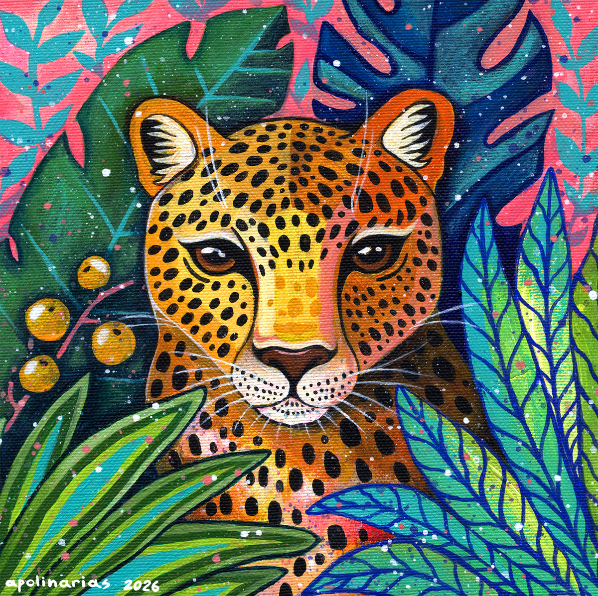 Jungle Leopard - Original Acrylic Painting