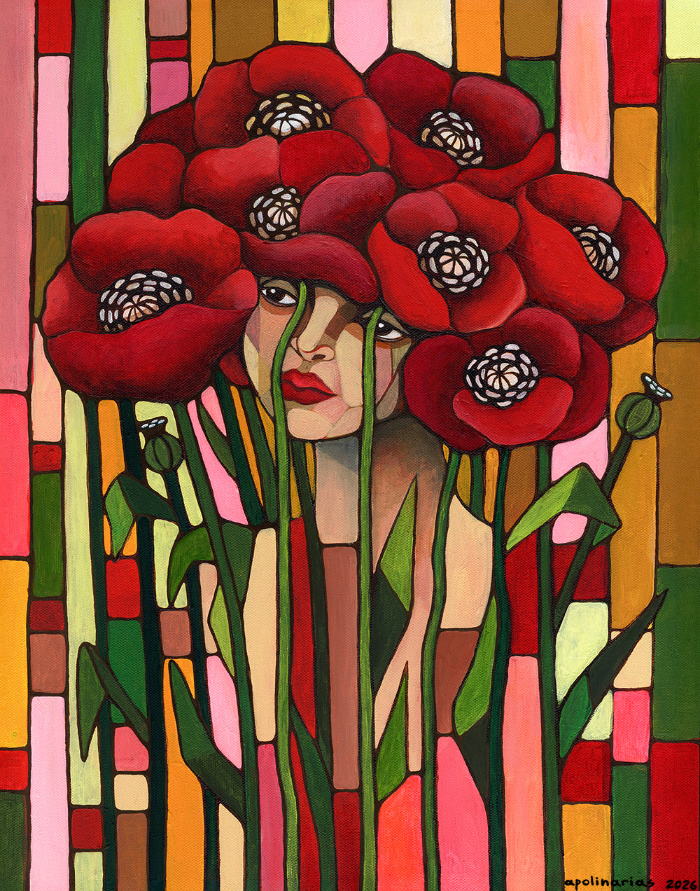 Red Poppy - Original Acrylic Painting