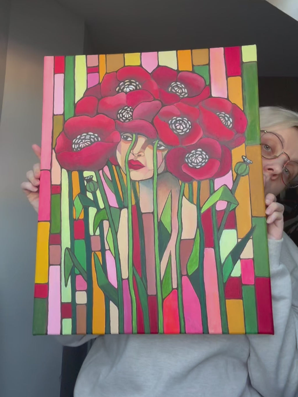 Red Poppy - Original Acrylic Painting